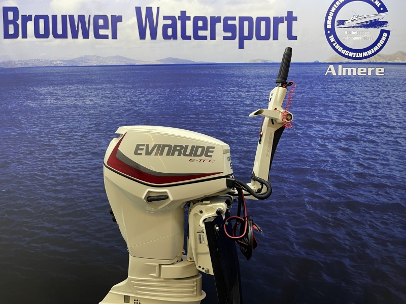 Evinrude 50 Pk Buitenboordmotor Langstaart powertrim knuppelbesturing