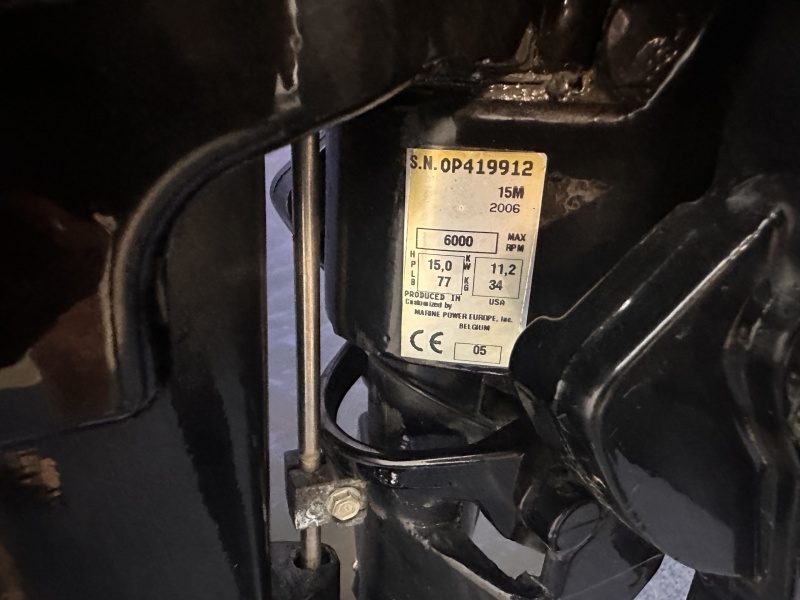 Mercury 15 pk twee takt kortstaart unieke motor 15 M kortstaart